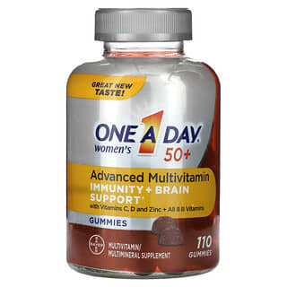One-A-Day Women's 50+ Advanced Multivitamin, Immunity & Brain Support Gummies