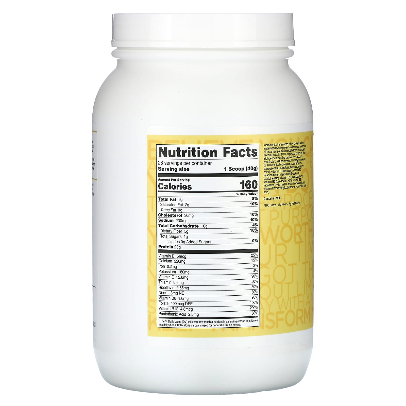TransformHQ, Meal Replacement, All-in-One Shake, Pineapple Whip, 2.5 lb 40 oz (1120 g) - Image 2
