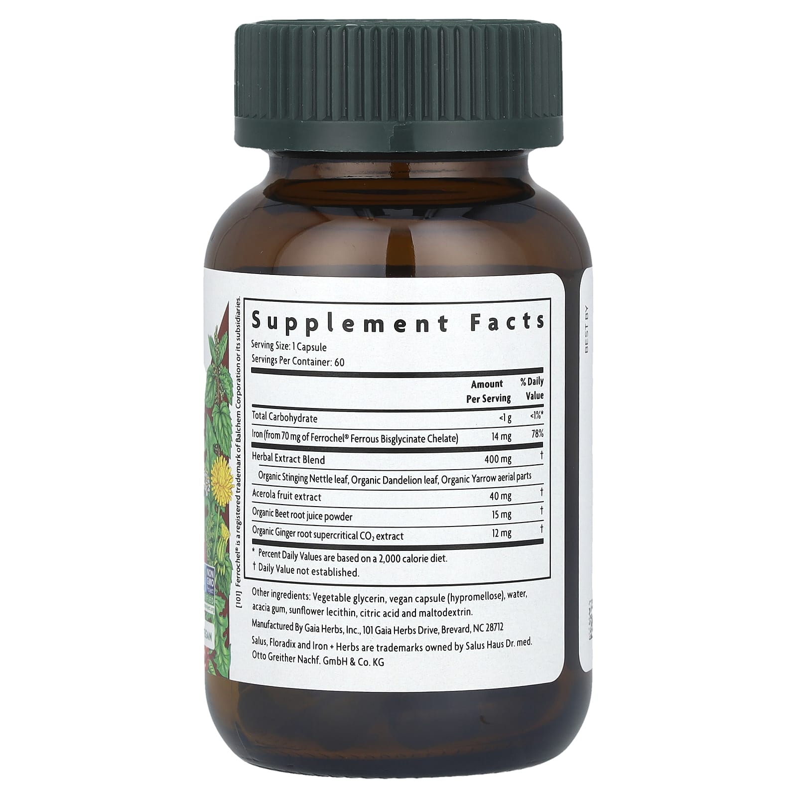 Floradix Iron + Herbs Liquid Phyto-Capsules for Energy Support - Image 2