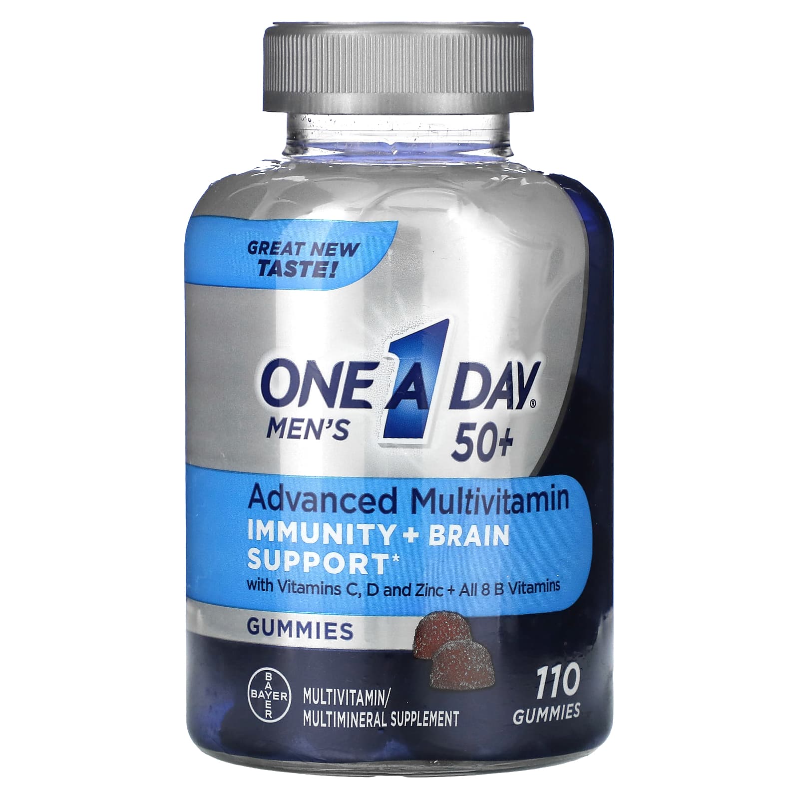 One-A-Day, Men's, 50+, Advanced Multivitamin, 110 Gummies - Image 1
