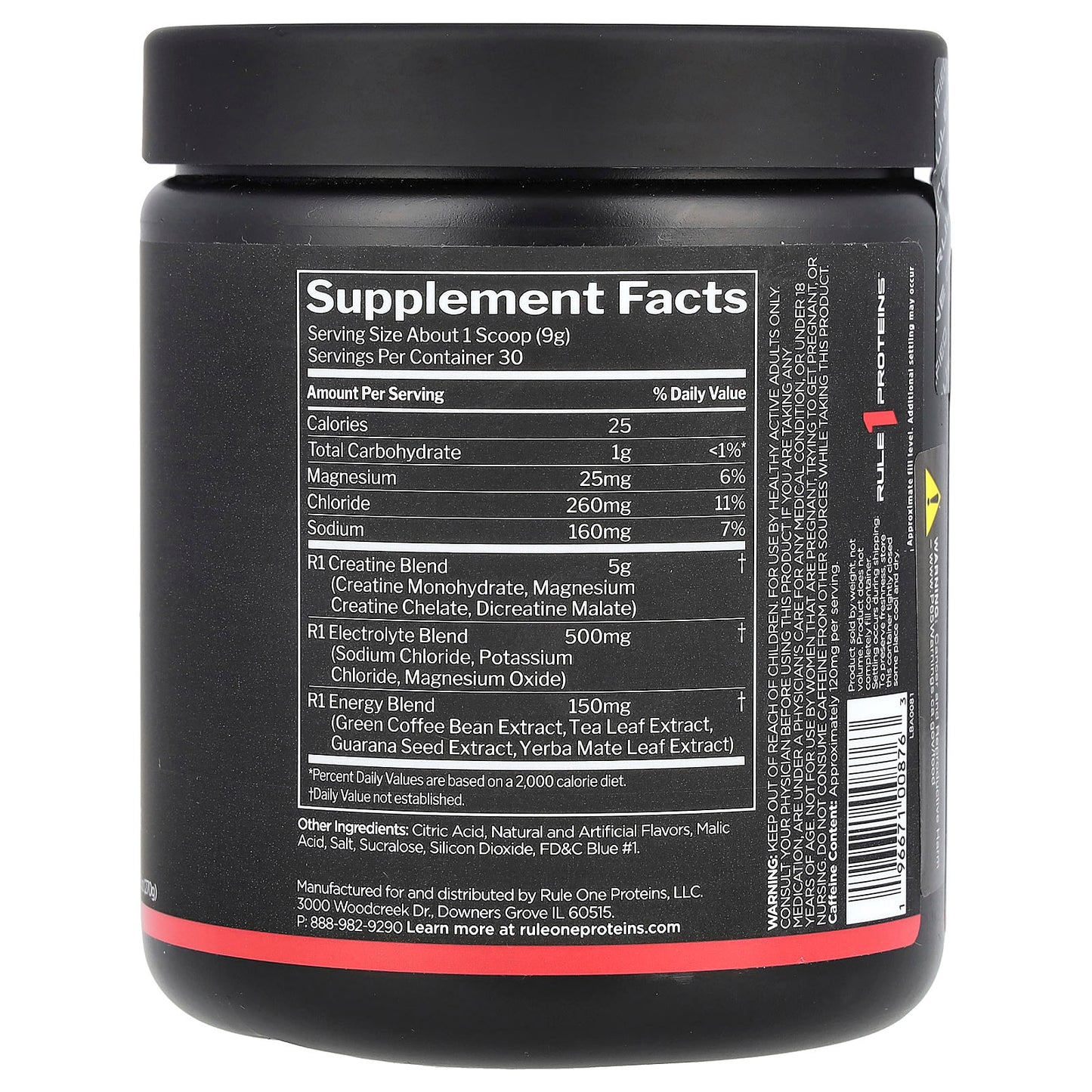 Rule One Proteins, Charged Creatine, Blue Razz Lemonade, 9.52 oz (270 g) - Image 2