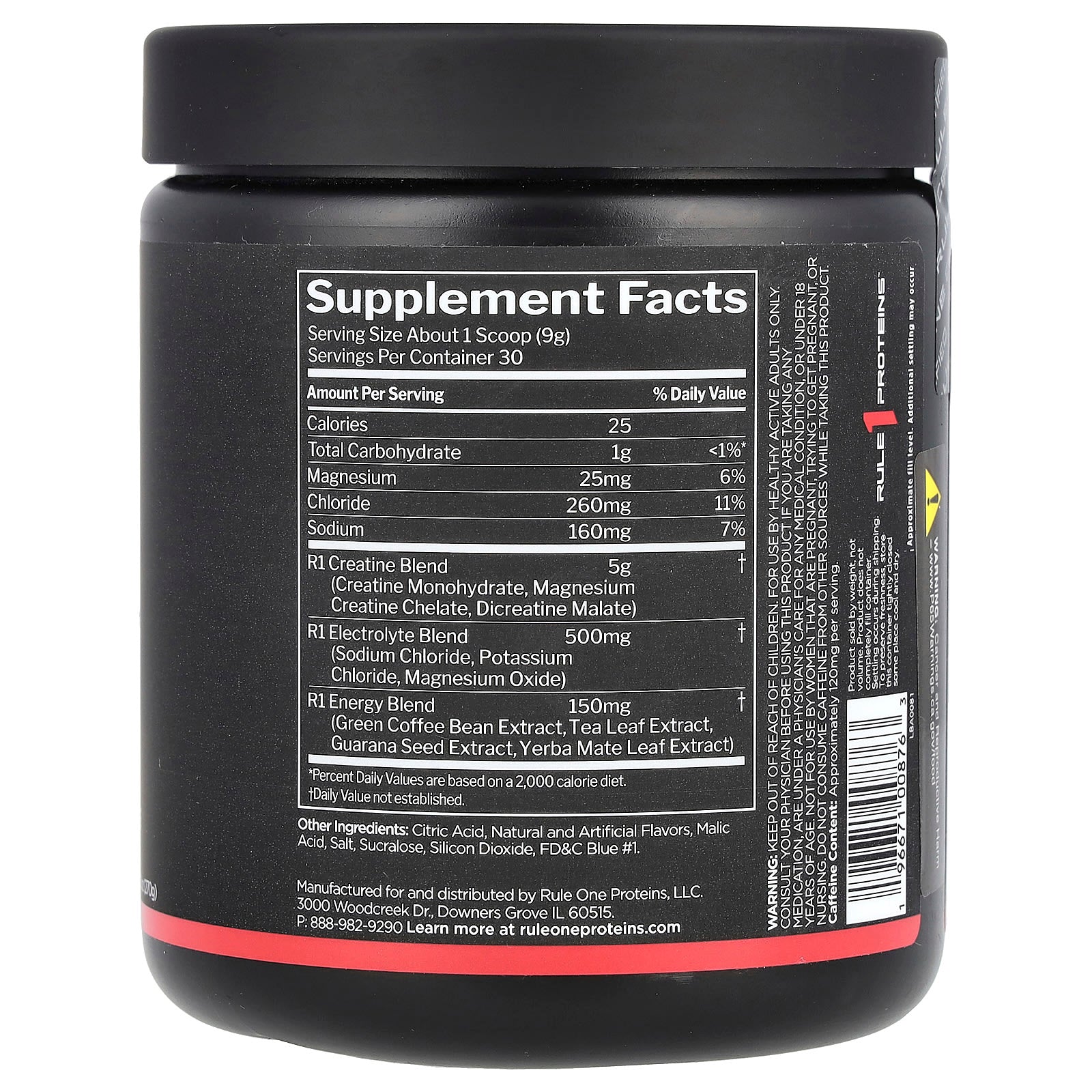 Rule One Proteins, Charged Creatine, Blue Razz Lemonade, 9.52 oz (270 g) - Image 2