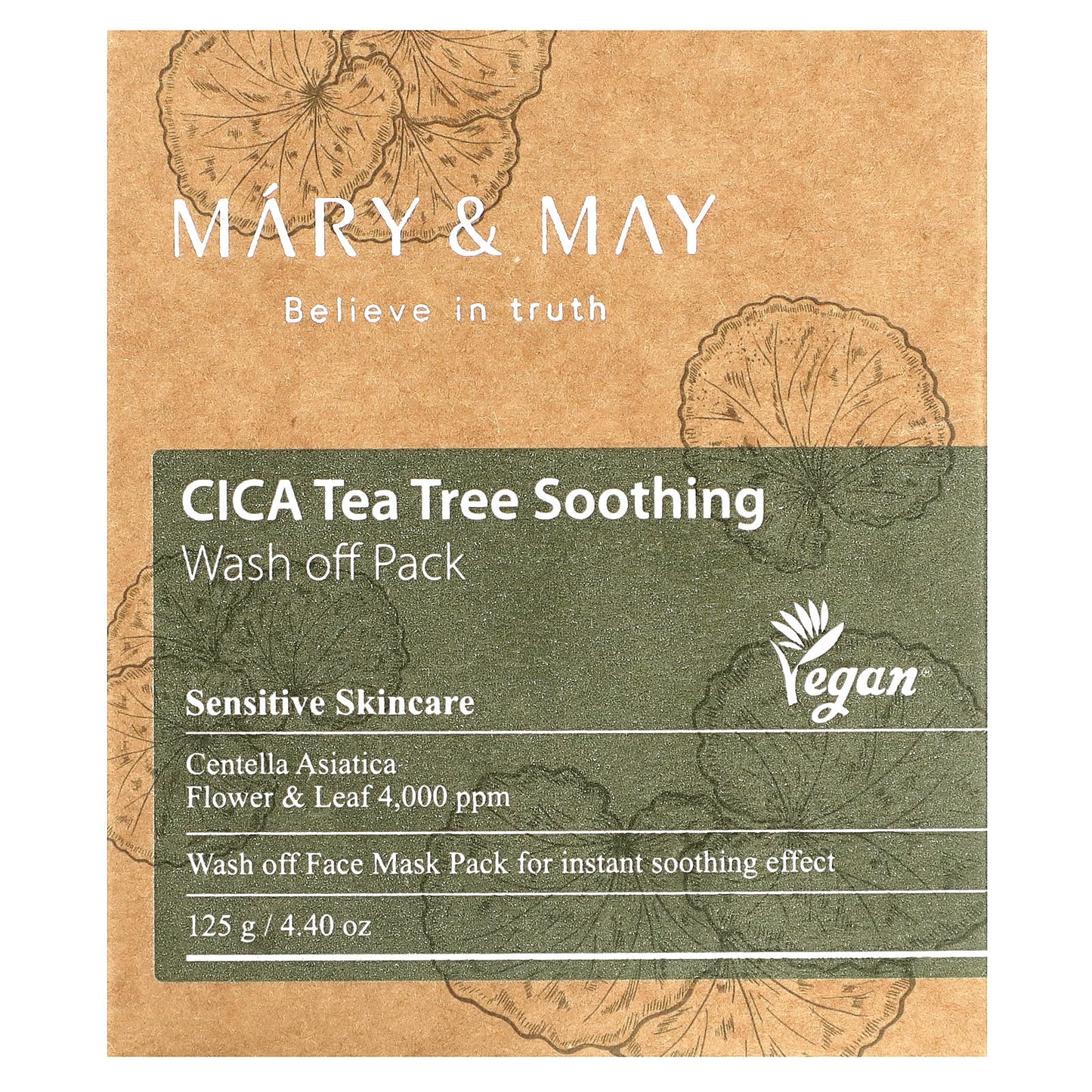 Mary & May, CICA Tea Tree Soothing, Wash Off Pack, 4.4 oz (125 g) - Image 2