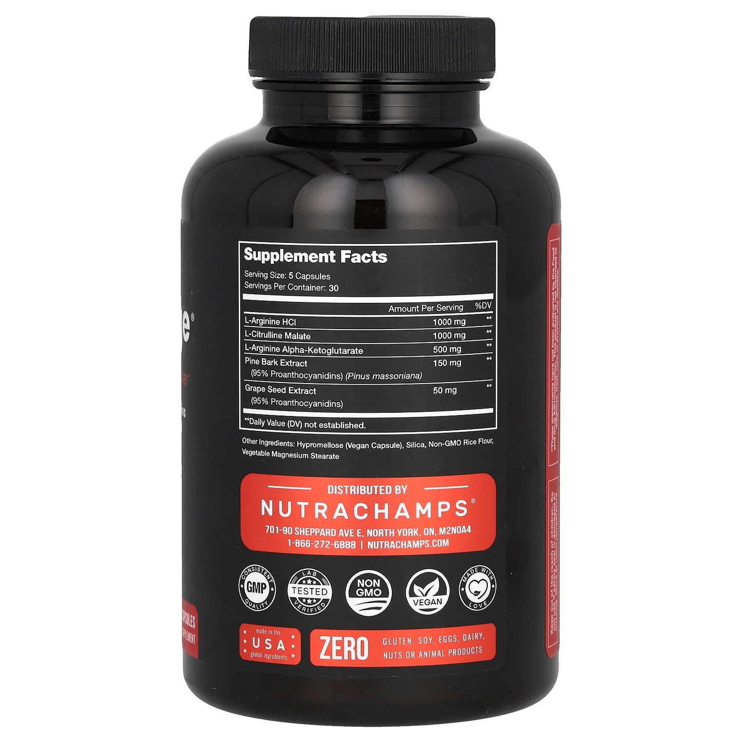 NutraChamps, Nitric Charge, 150 Vegan Capsules - Image 2