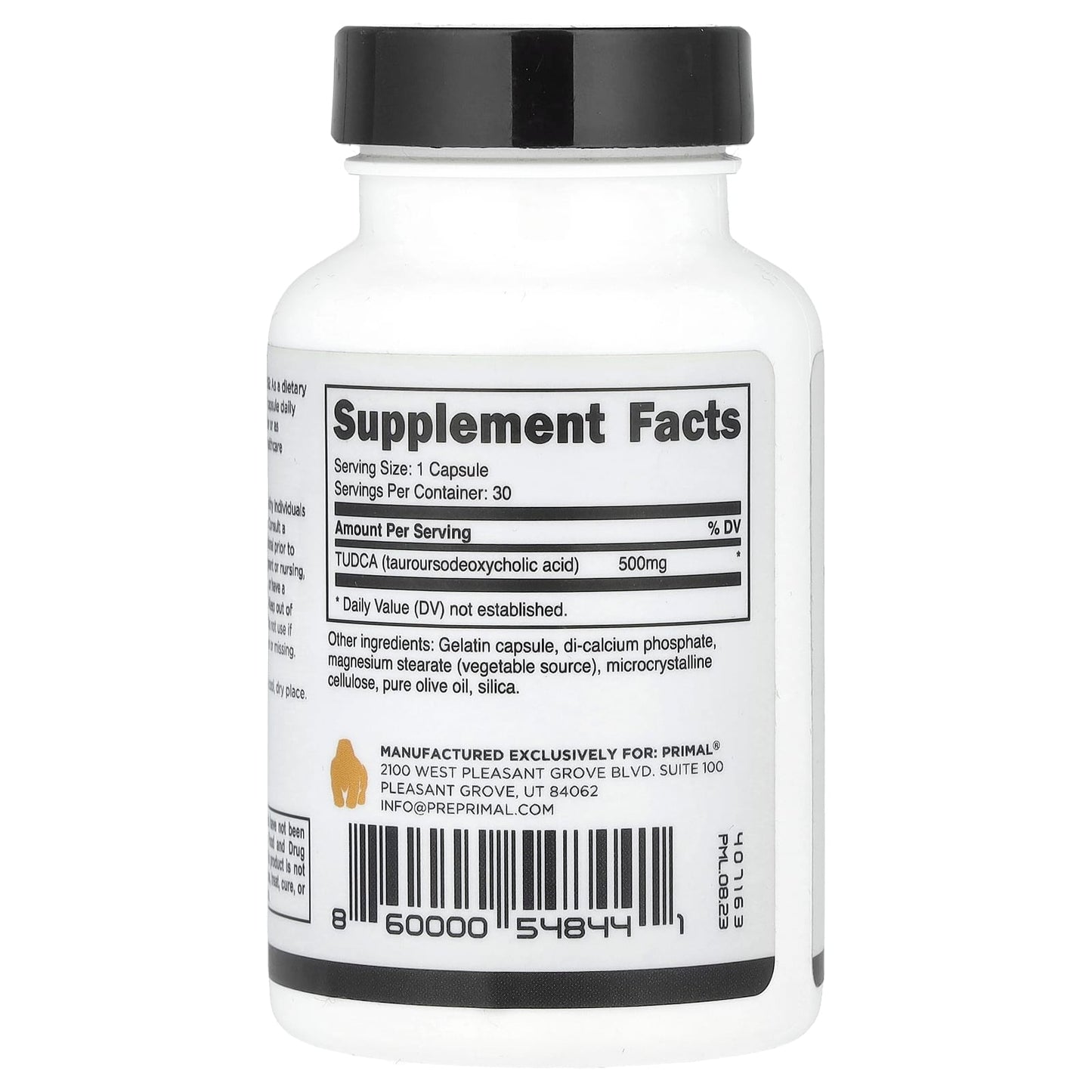 PrePrimal, TUDCA, 500 mg, 30 Capsules - Image 2
