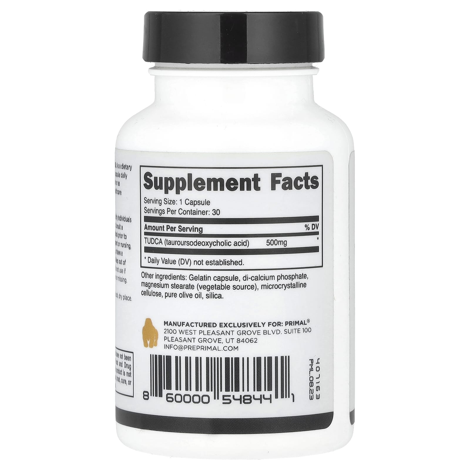 PrePrimal, TUDCA, 500 mg, 30 Capsules - Image 2