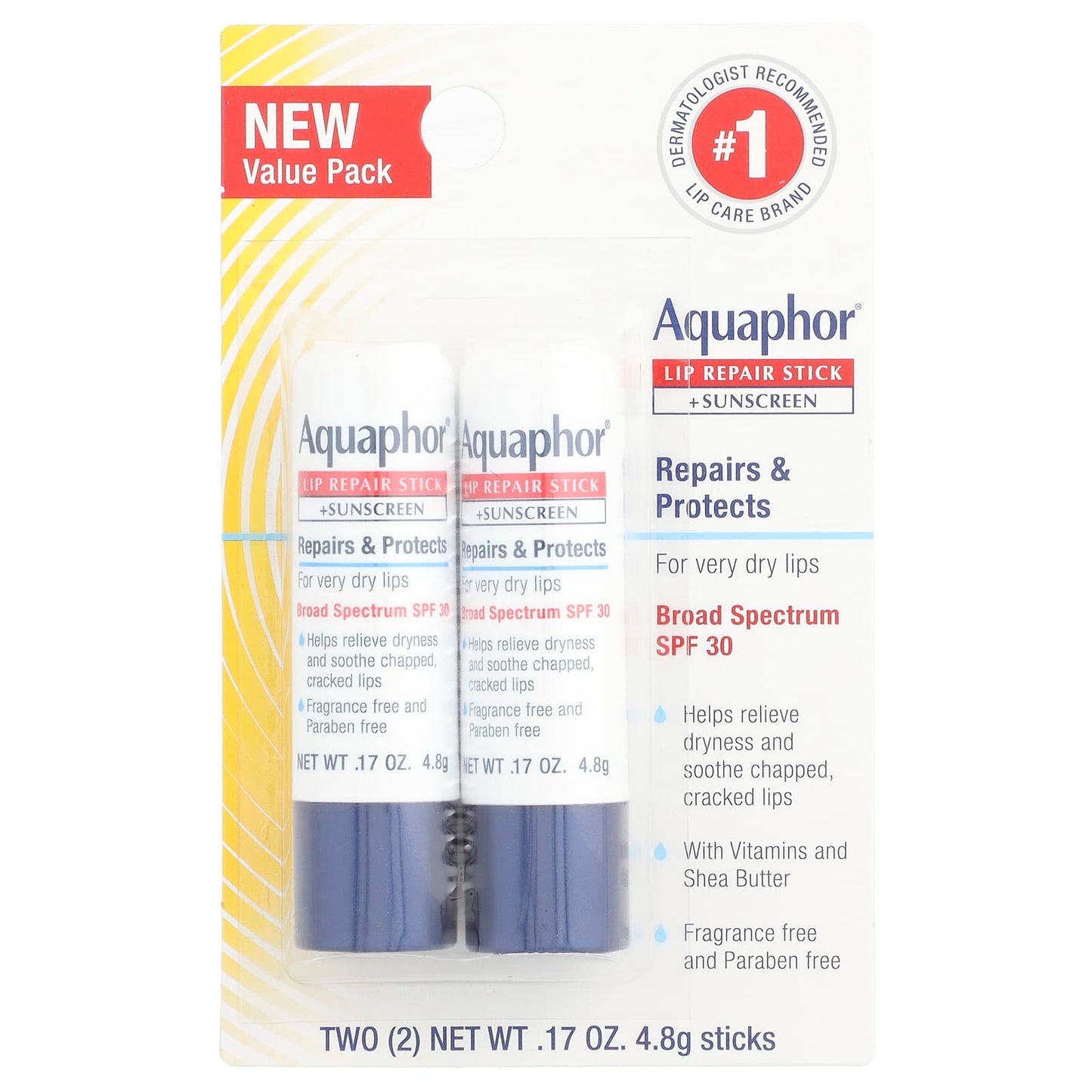 Aquaphor Lip Repair Stick with SPF 30 - Sensitive Lip Care - Image 2