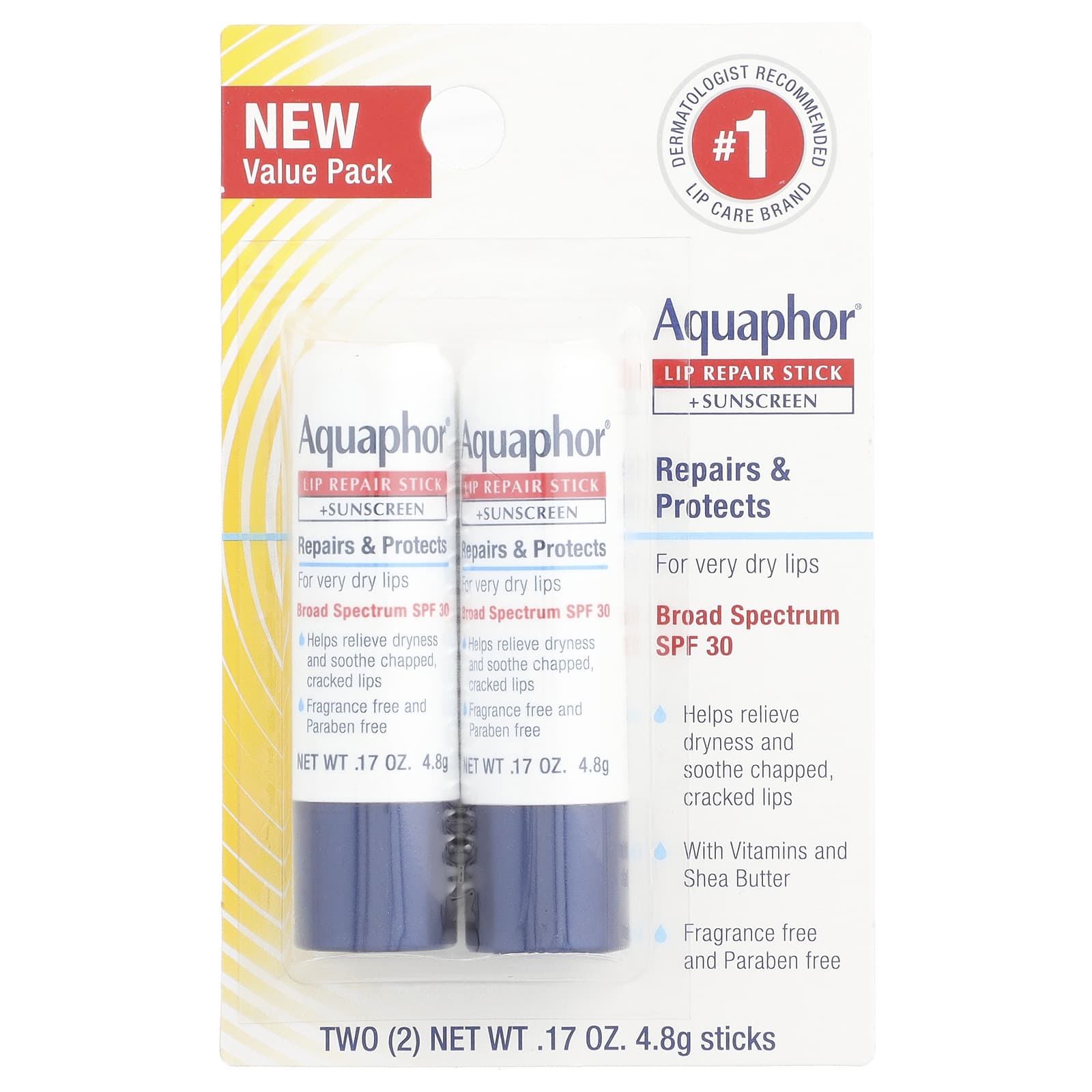 Aquaphor Lip Repair Stick with SPF 30 - Sensitive Lip Care - Image 2