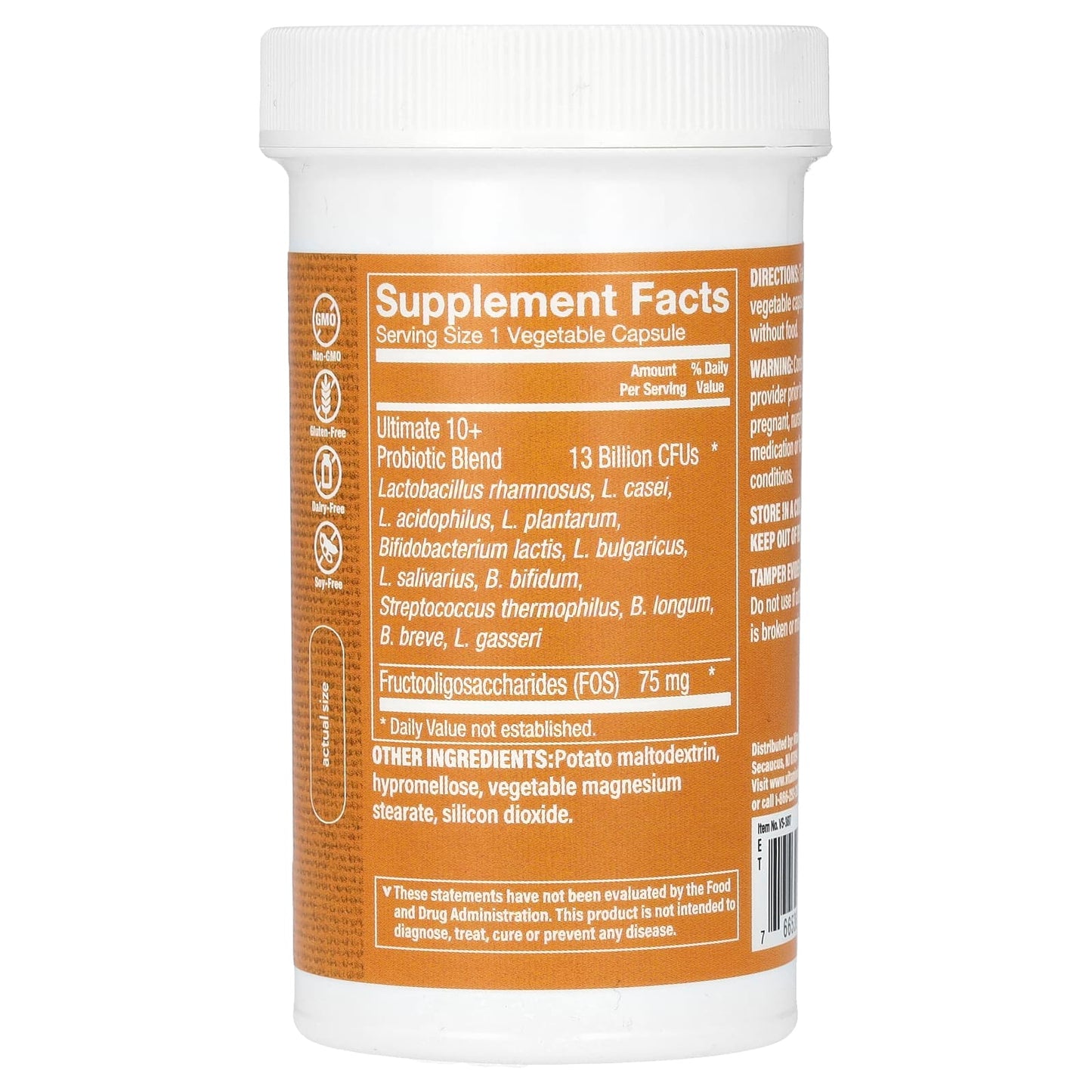 The Vitamin Shoppe, Ultimate 10+ Probiotics, 13 Billion CFU, 100 Vegetable Capsules - Image 2