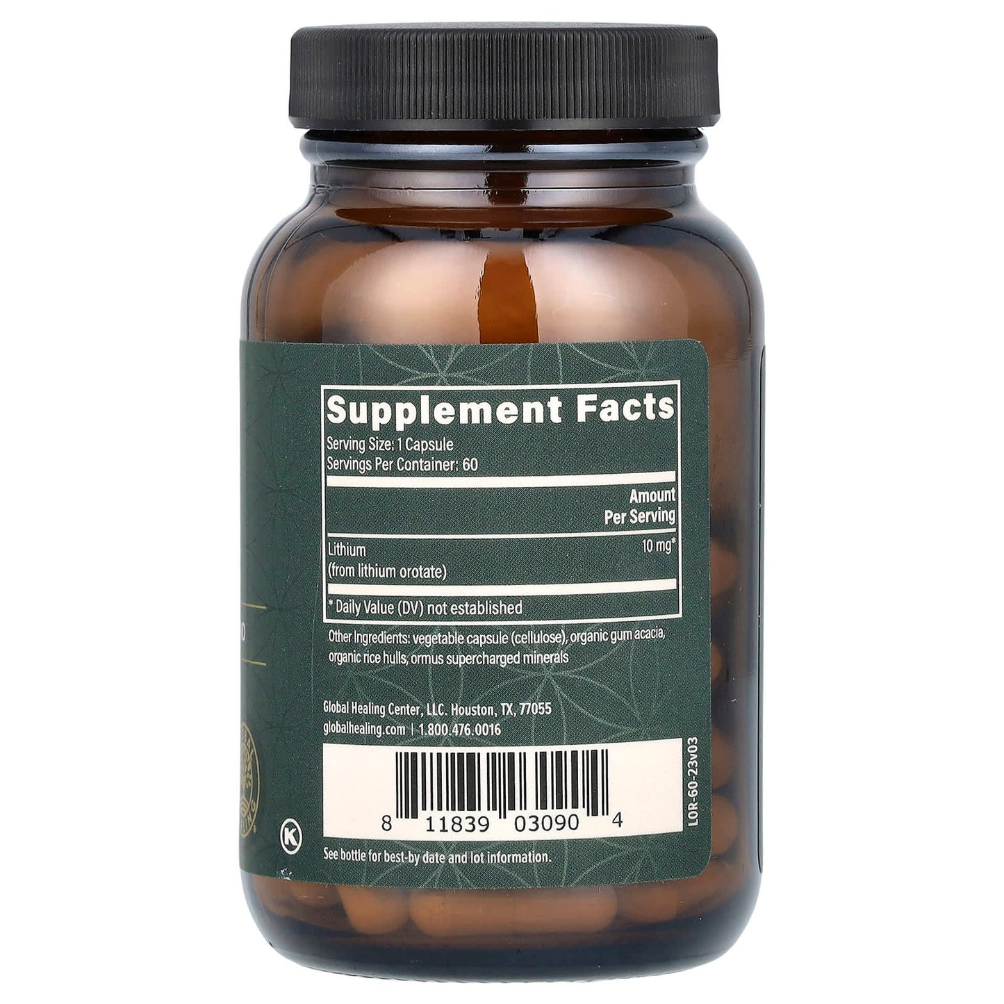 <strong>Global Healing Lithium Orotate Supplement for Mood Balance</strong> - 60 Capsules - Image 2