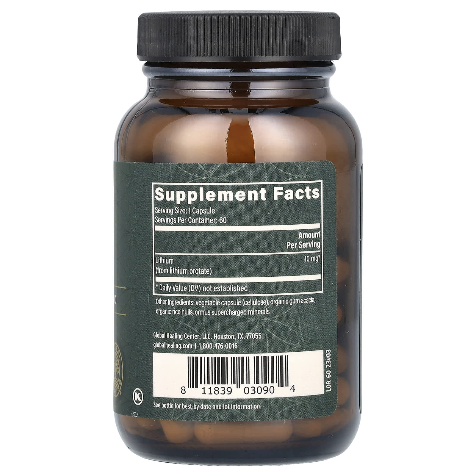 <strong>Global Healing Lithium Orotate Supplement for Mood Balance</strong> - 60 Capsules - Image 2