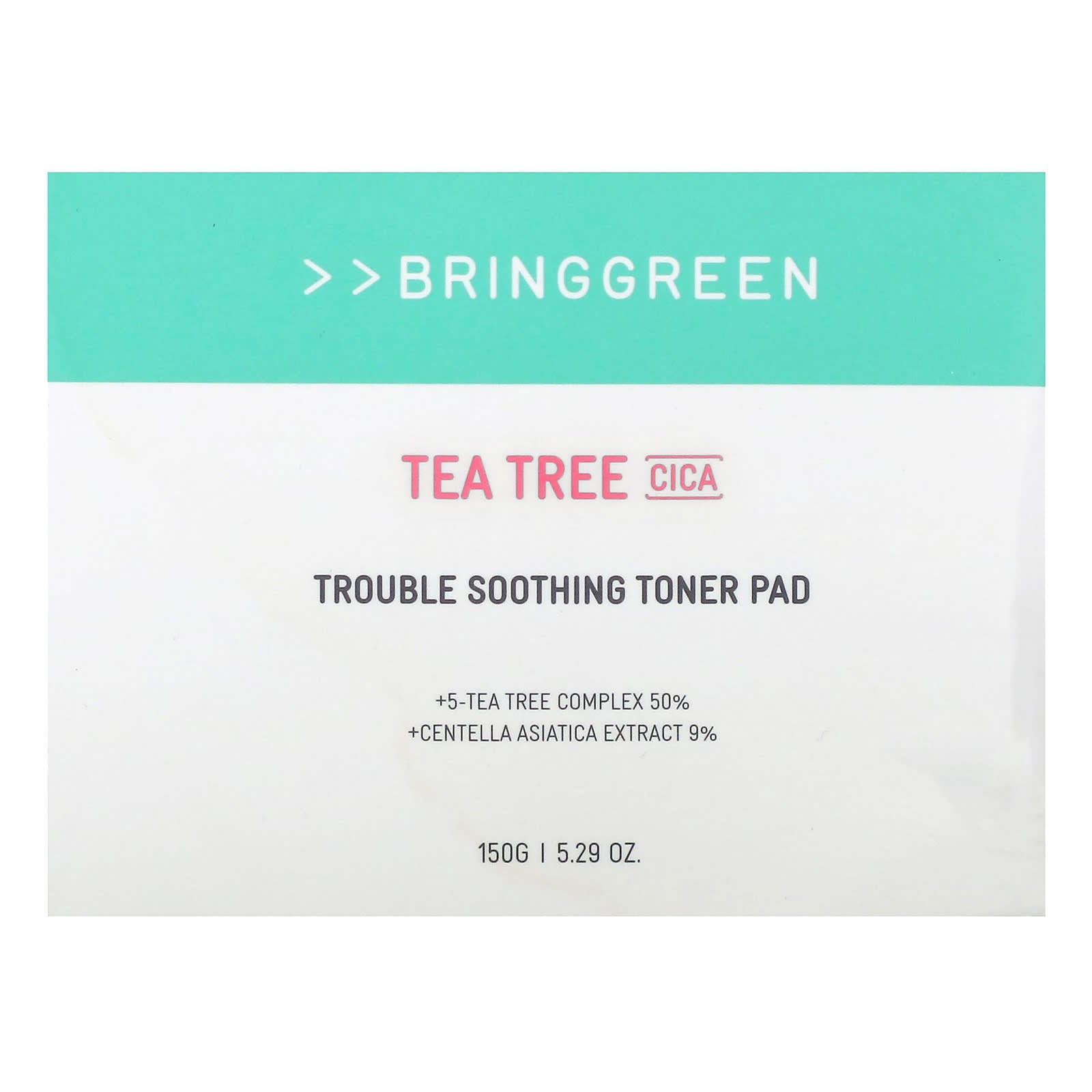 Bringgreen Tea Tree Cica Toner Pads for Sensitive Skin, 5.29 oz - Image 2