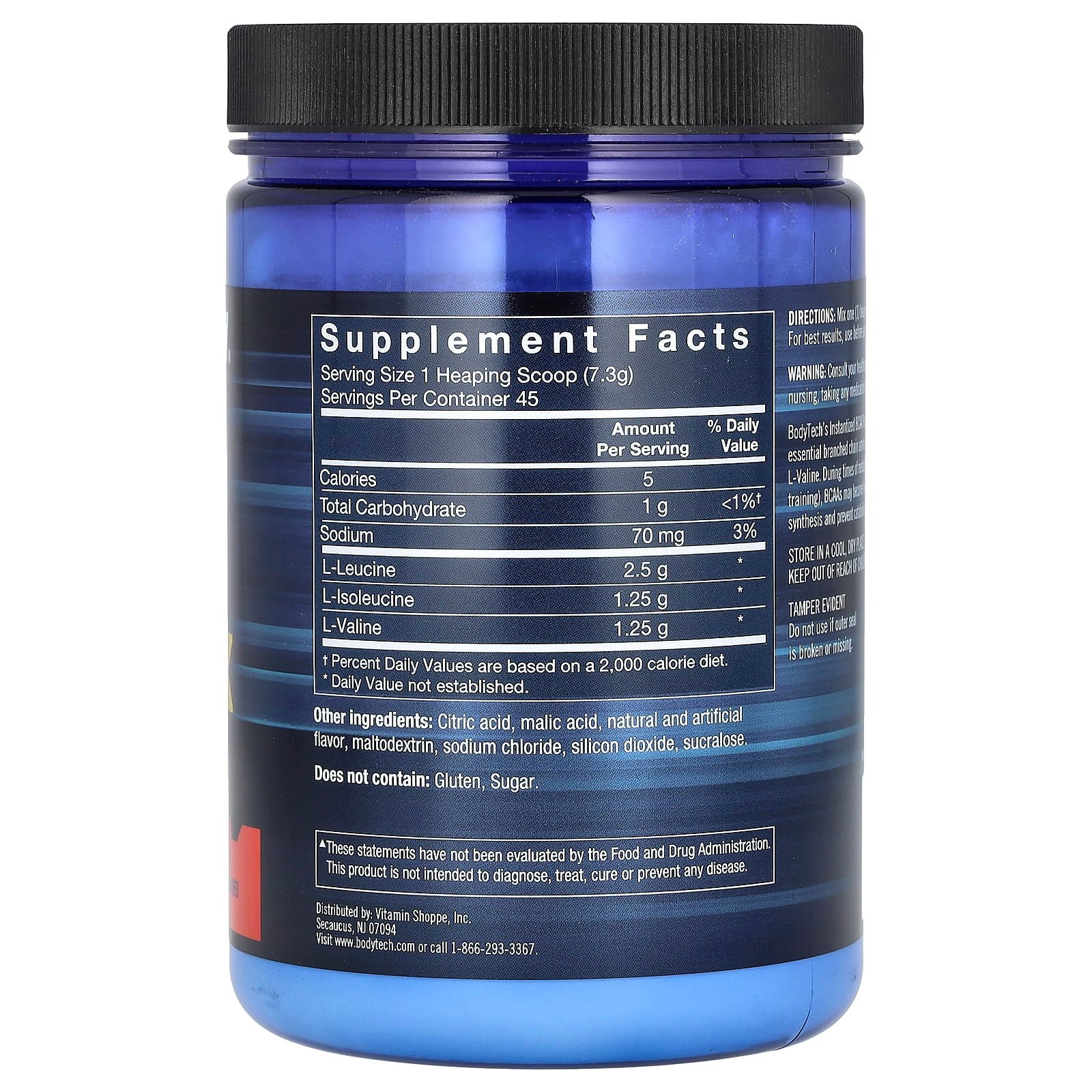 BodyTech Instantized BCAA Powder 2:1:1 Ratio - Fruit Punch - Image 2