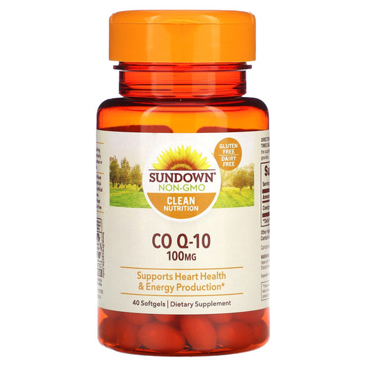 Sundown Naturals, Co Q-10, 100 mg, 40 Softgels - Image 1