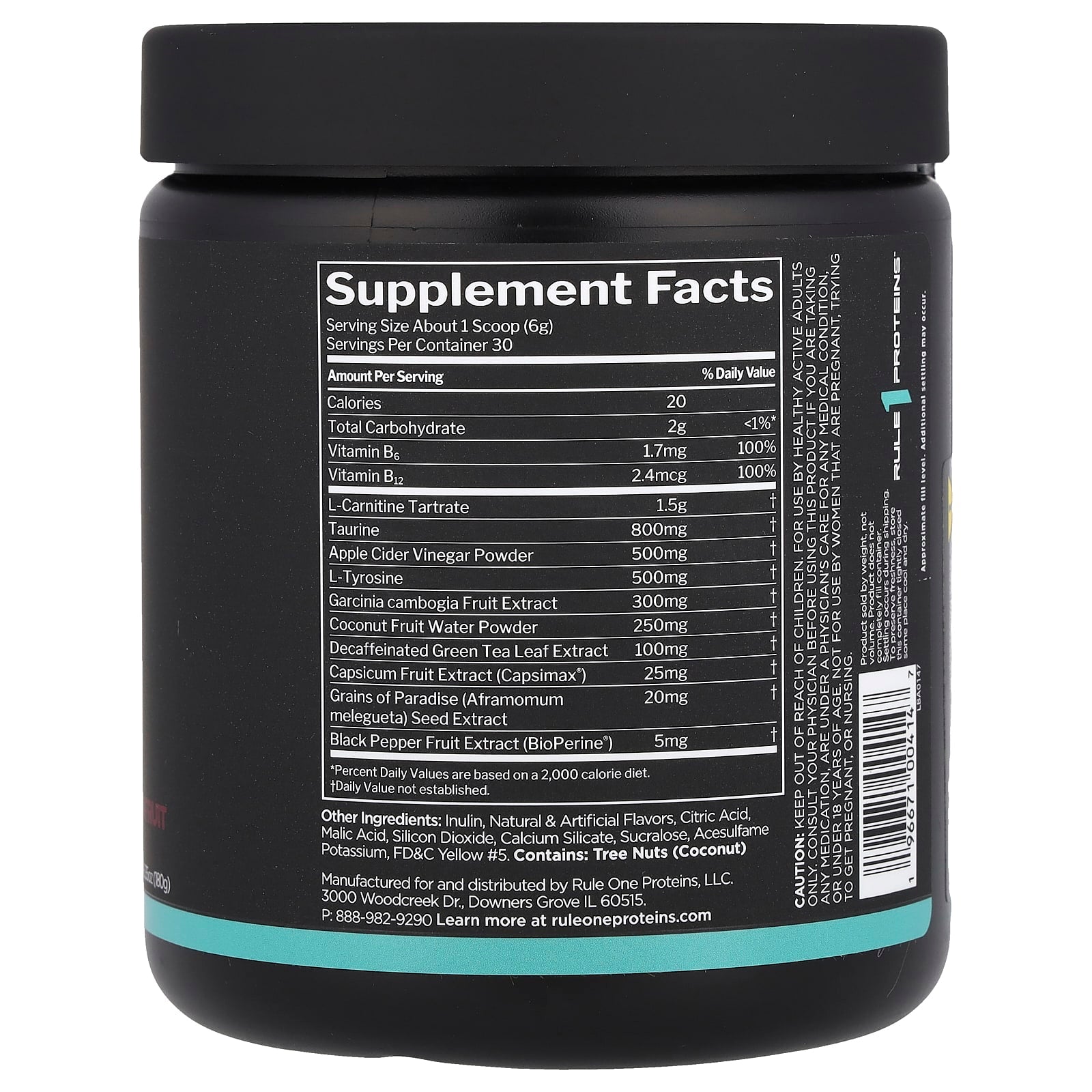 Rule One Proteins, Lean™, Non-Stim Weight Management, Pineapple Passionfruit, 6.35 oz (180 g) - Image 2