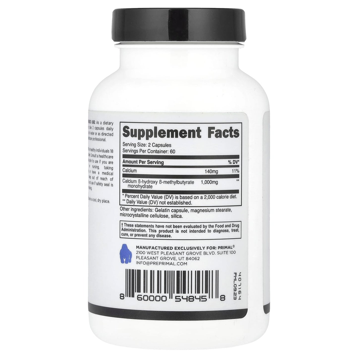 PrePrimal, HMB, 120 Capsules (500 mg per Capsule) - Image 2