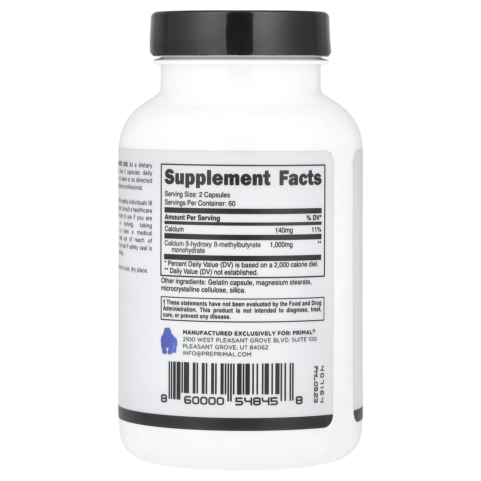 PrePrimal, HMB, 120 Capsules (500 mg per Capsule) - Image 2