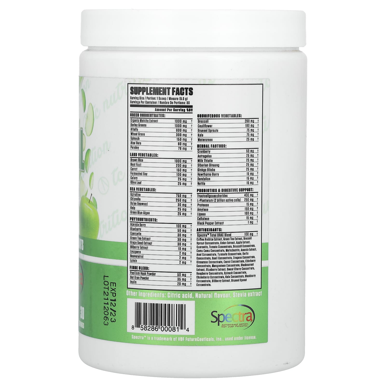 TC Nutrition, Essential Series, Essential Greens + Phytonutrients & Antioxidants, Green Apple, 9.56 oz (271 g) - Image 2
