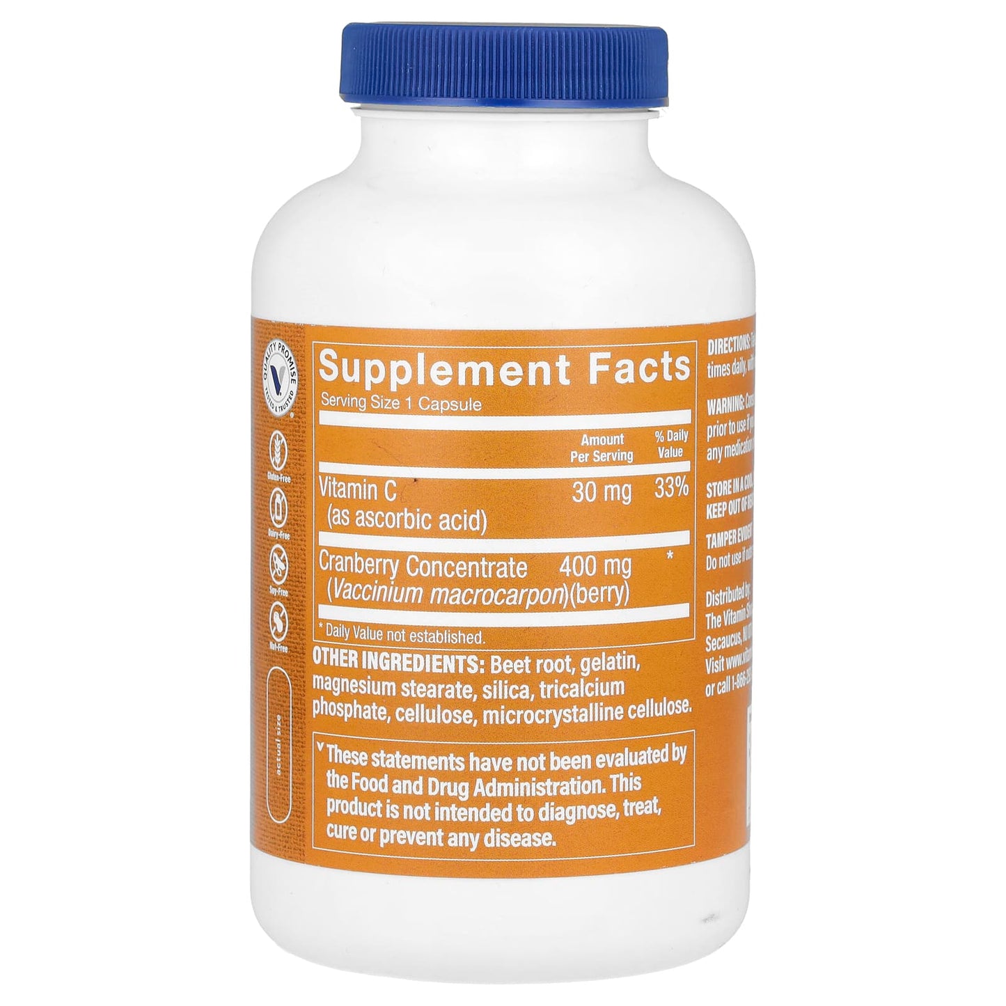 The Vitamin Shoppe, Cranberry Plus, 400 mg, 180 Capsules - Image 2