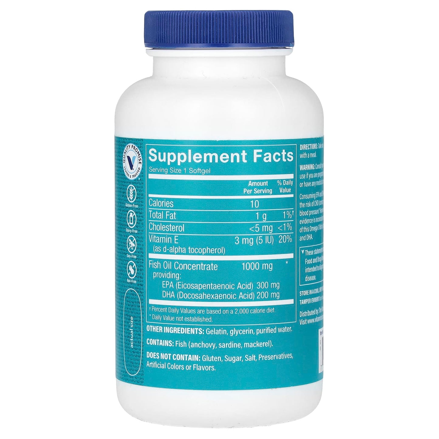 The Vitamin Shoppe, Omega-3 Fish Oil, 120 Softgels - Image 2