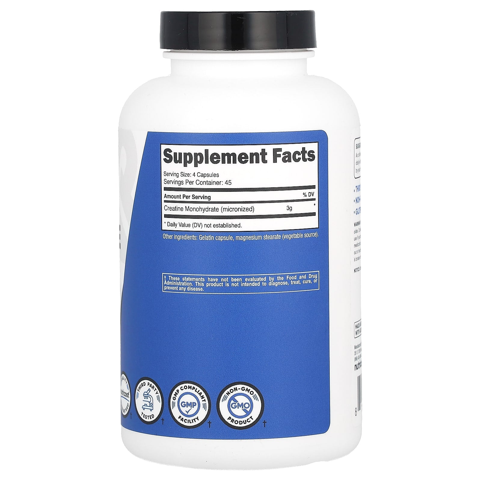 Nutricost, Performance, Creatine Monohydrate, 180 Capsules (750 mg per Capsule) - Image 2
