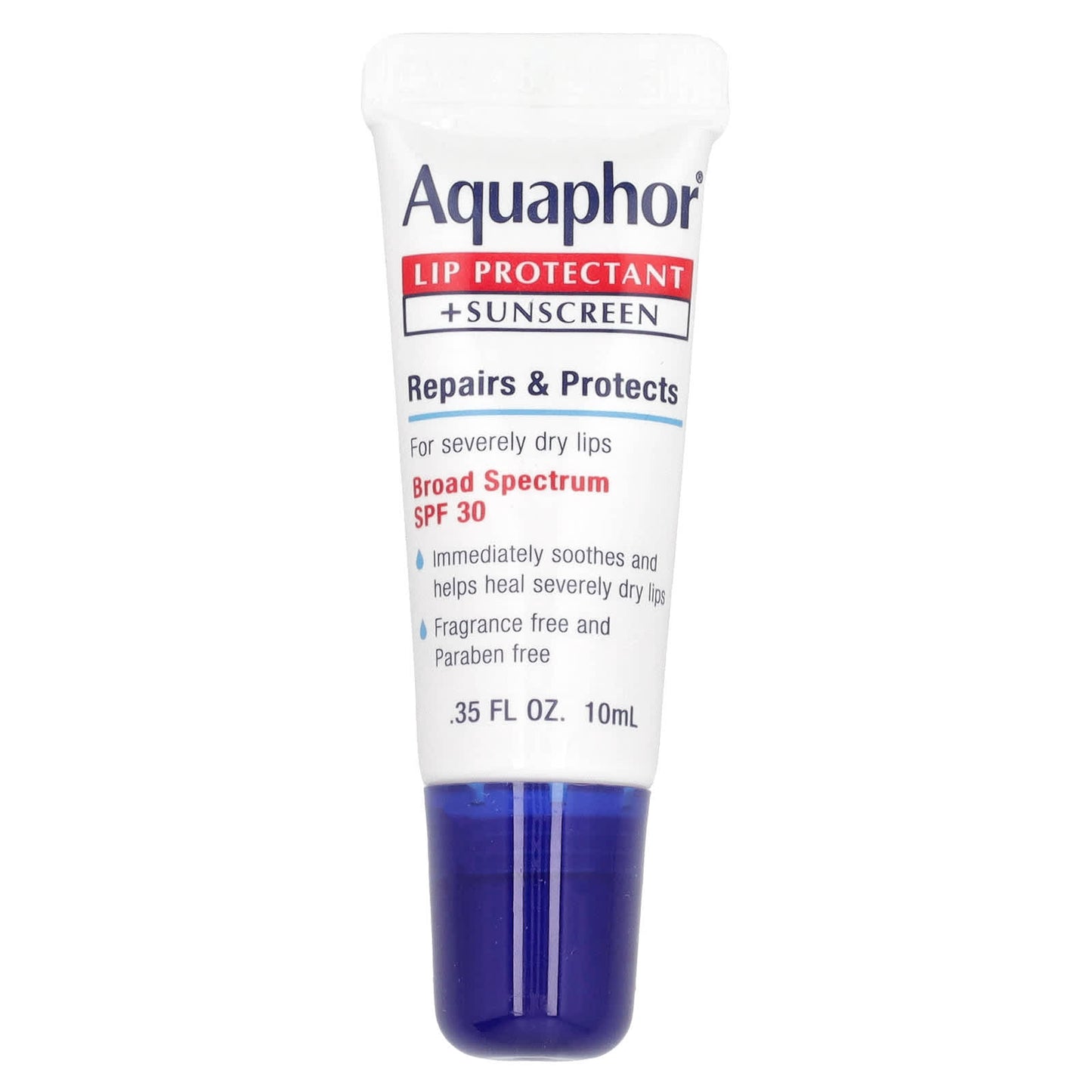 Aquaphor Lip Moisturizer with SPF 30, Fragrance Free, 0.35 fl oz - Image 1