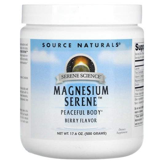 Source Naturals, Magnesium Serene, Berry Flavor, 17.6 oz. (500 g) - Image 1