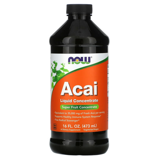 NOW Foods, Acai Liquid Concentrate, 500 mg, 16 fl oz (473 ml) - Image 1