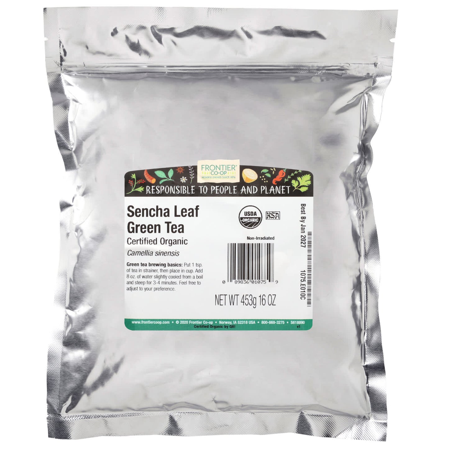 Organic Japanese Sencha Green Tea - USDA Certified, 16 oz - Image 2