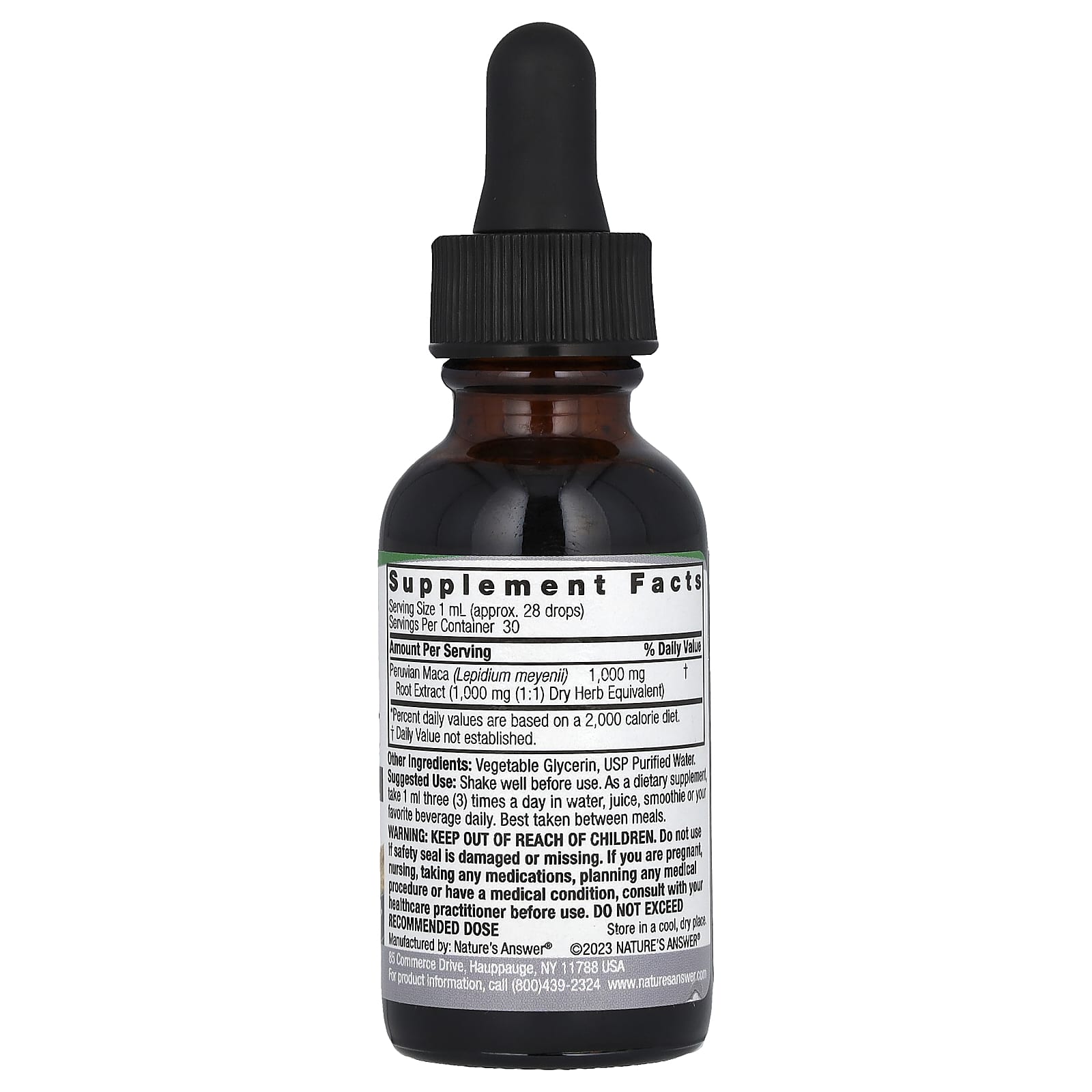 Nature's Answer, Maca Root, Alcohol-Free, 1,000 mg , 1 fl oz (30 ml) - Image 2