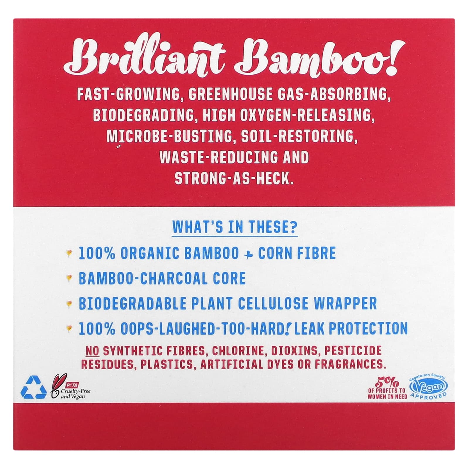 Bamboo Period Liners for Sensitive Bladders, 16 Count - Image 2