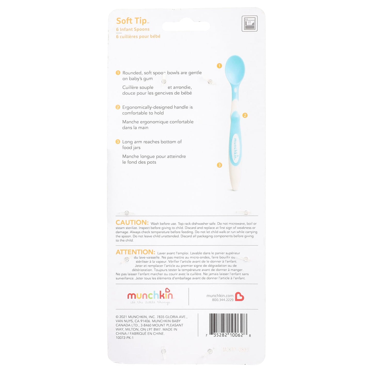 Munchkin, Soft-Tip™ Infant Spoons, 3 Months+, 6 Count - Image 2