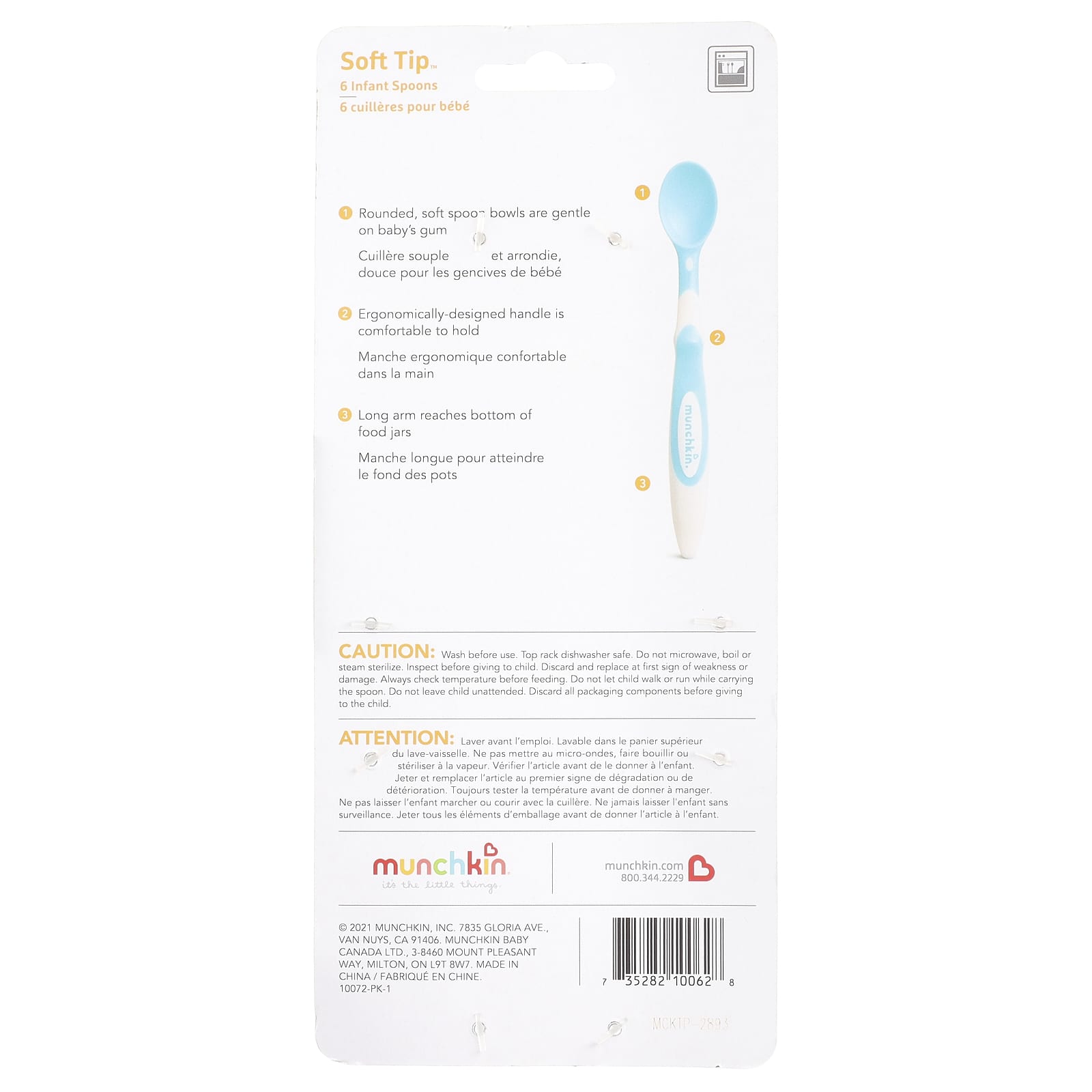 Munchkin, Soft-Tip™ Infant Spoons, 3 Months+, 6 Count - Image 2