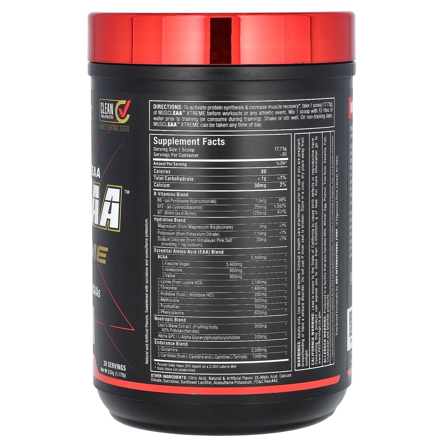 ALLMAX MUSCLEAA Xtreme Cherry Limeade, 1.17 lbs - Train Harder & Recover Faster - Image 2