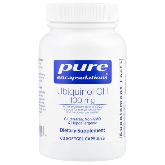 Pure Encapsulations, Ubiquinol-QH, 100 mg, 60 Softgel Capsules - Image 1