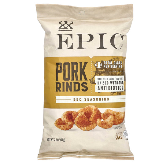 Crunchy BBQ Pork Rinds by Epic Bar, Gluten-Free Snack Food - Image 1