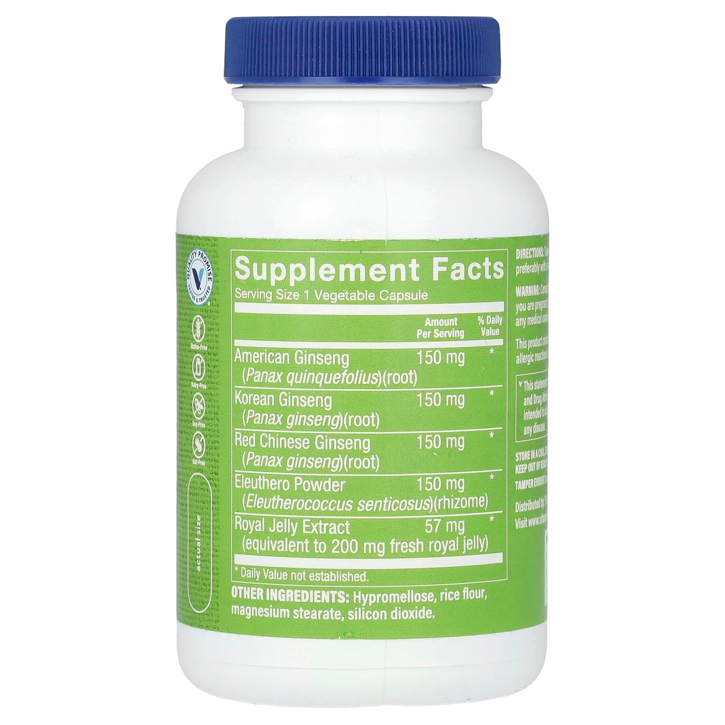 The Vitamin Shoppe, Ginseng Complex, 120 Vegetable Capsules - Image 2