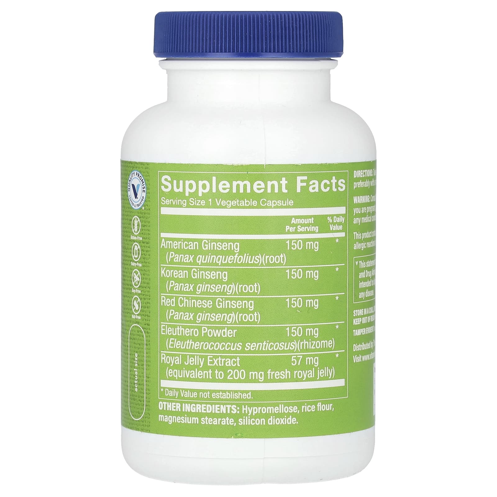 The Vitamin Shoppe, Ginseng Complex, 120 Vegetable Capsules - Image 2