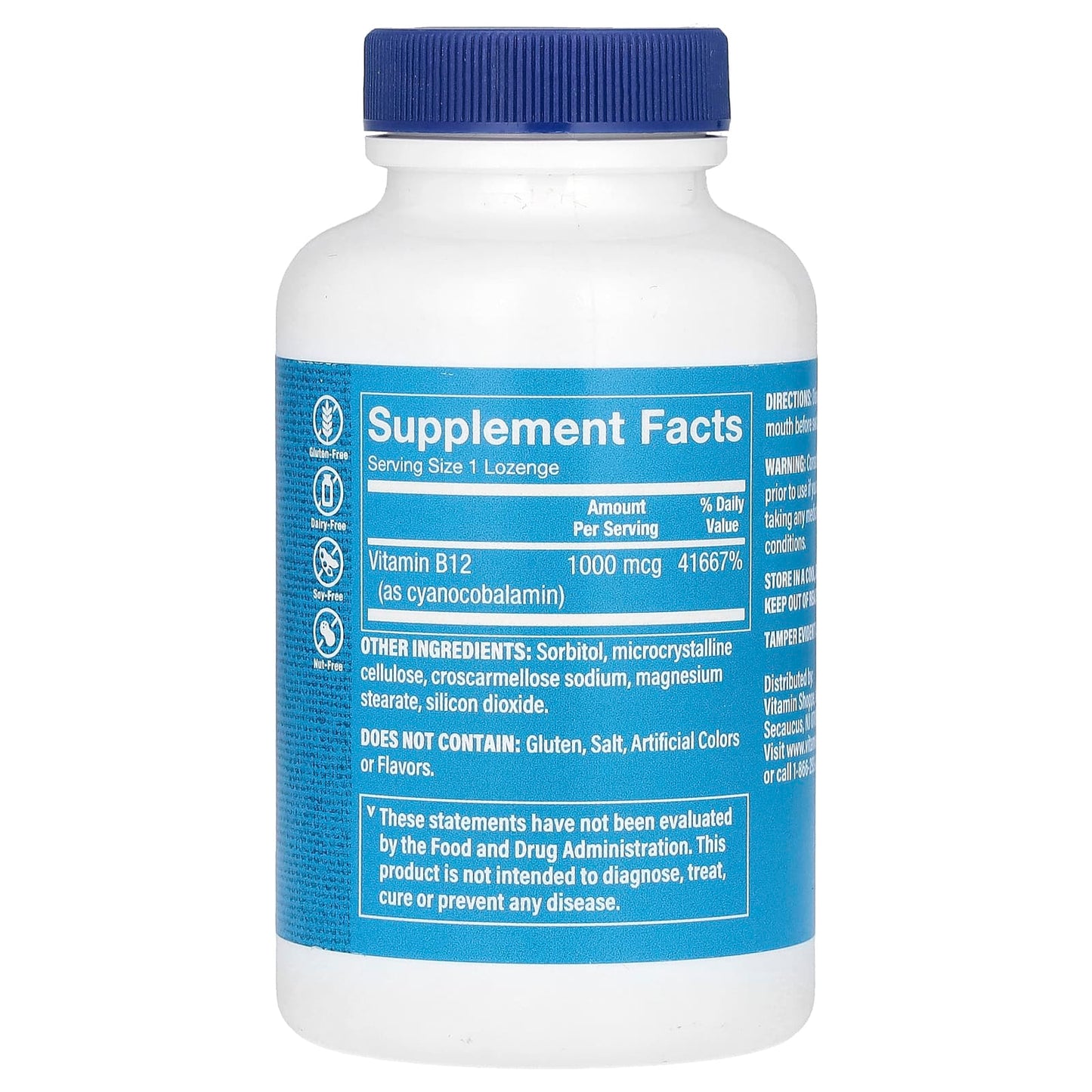The Vitamin Shoppe, B12, 1,000 mcg, 300 Lozenges - Image 2