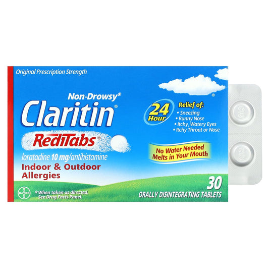 Claritin RediTabs 10mg - Fast Relief from Indoor & Outdoor Allergies, Non-Drowsy - Image 1