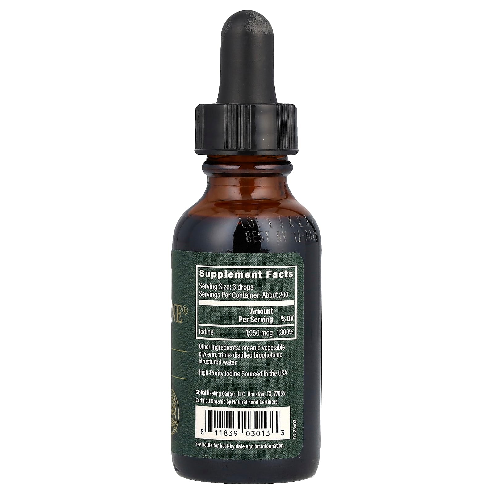 Global Healing Detoxadine Nascent Iodine 1 fl oz 1950 mcg Serving - Image 2