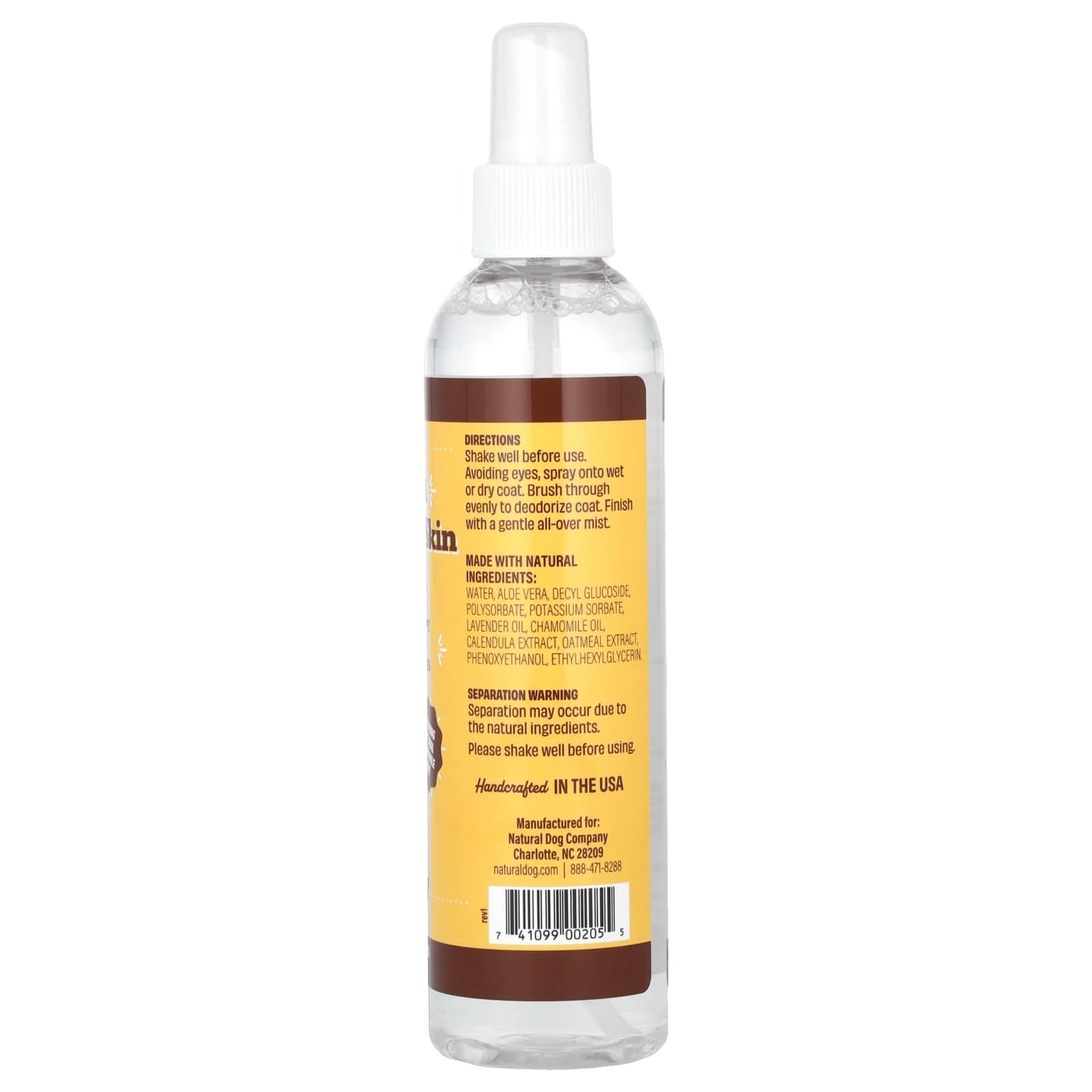 Natural Dog Company, Oatmeal Sensitive Skin Spritz, For Dogs, 8 fl oz (237 ml) - Image 2