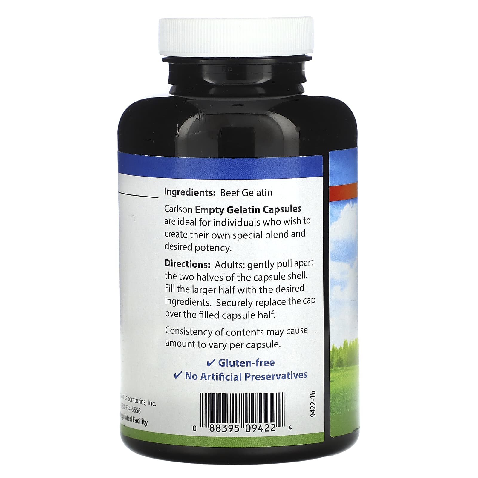 Carlson Empty Gelatin Capsules #00, Gluten-Free, 150 Count - Image 2