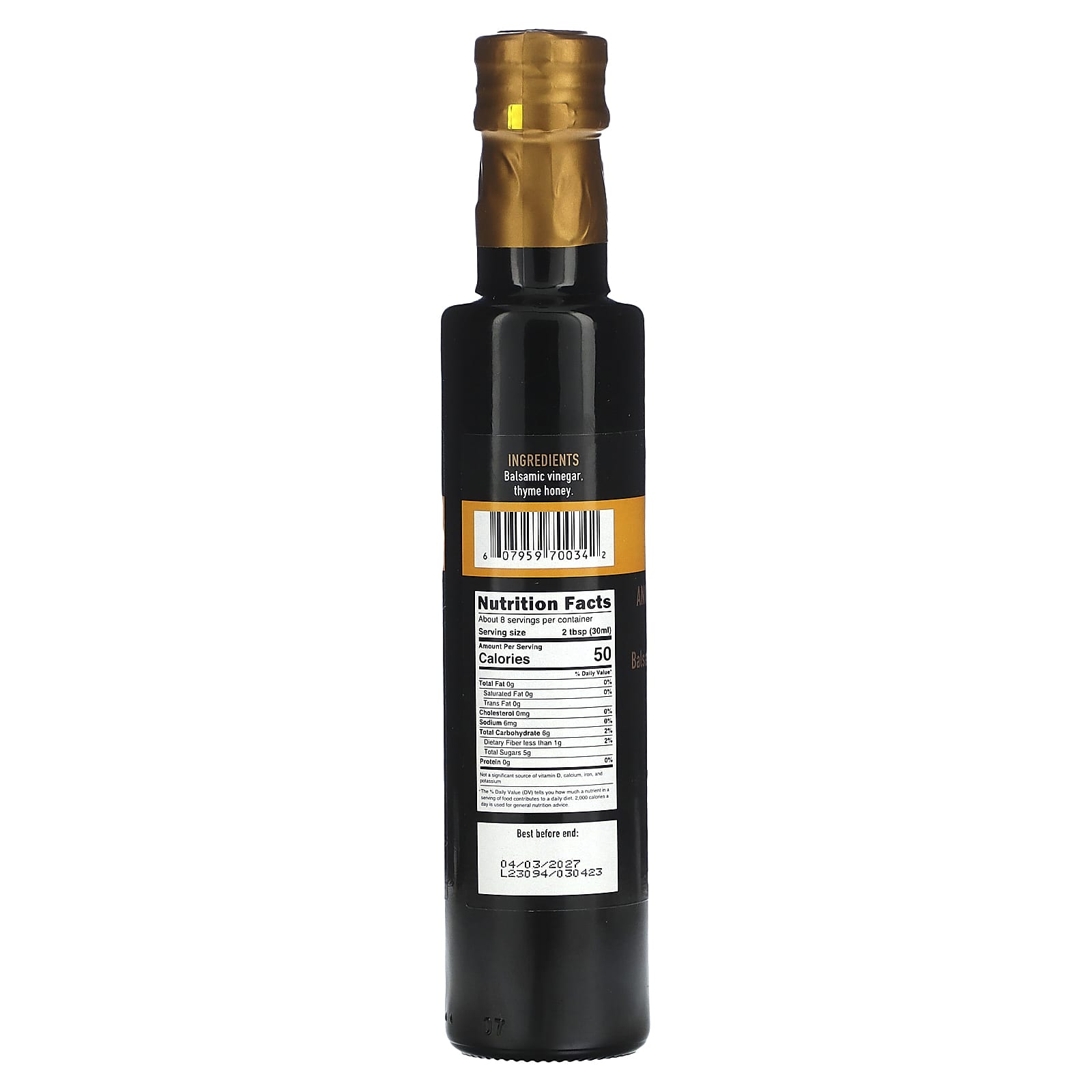 Gaea Ancient Greek Balsamic Vinegar & Thyme Honey, 8.5 fl oz - Image 2