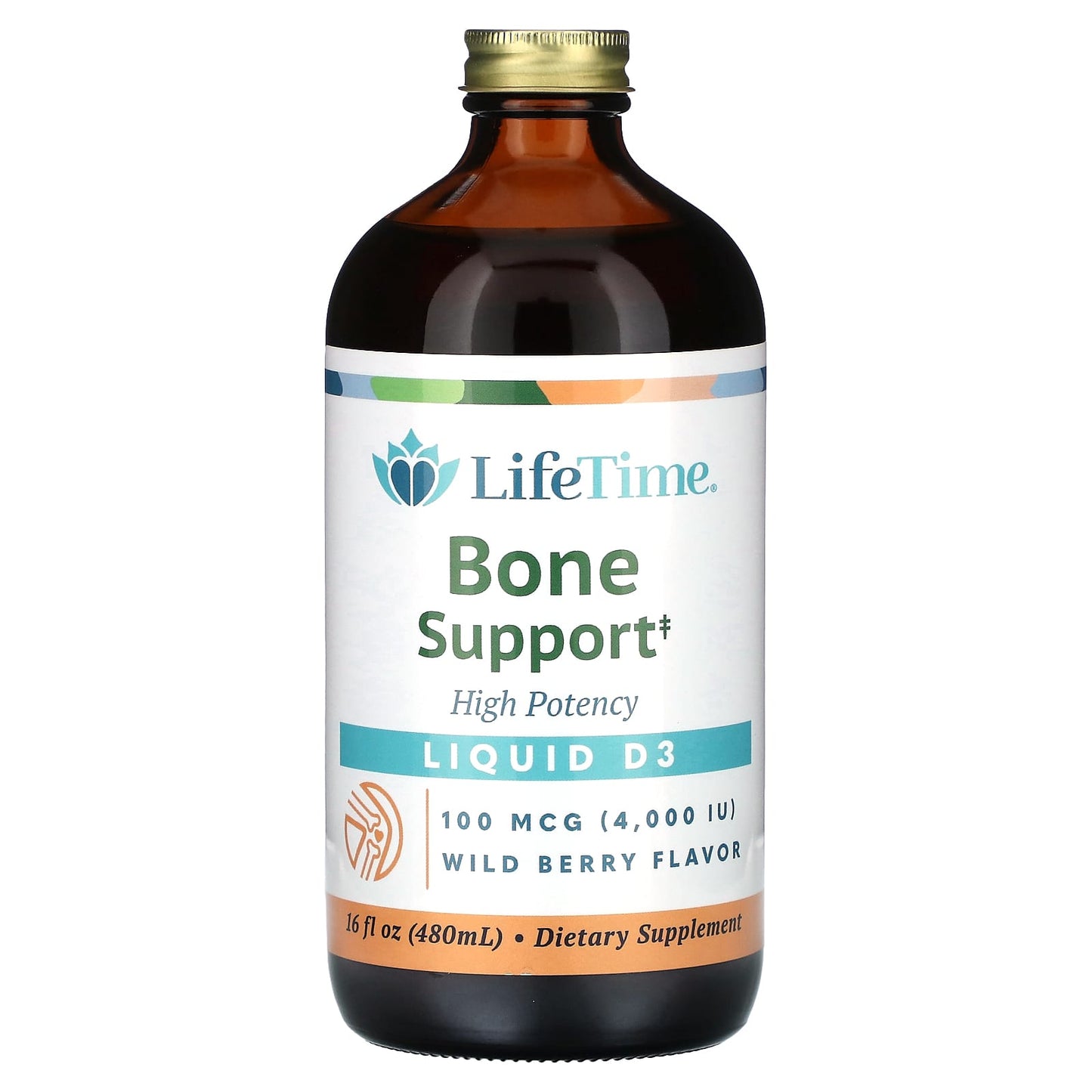 LifeTime Vitamins, Liquid D3, High Potency, Wild Berry, 100 mcg (4,000 IU), 16 fl oz (480 ml) - Image 1