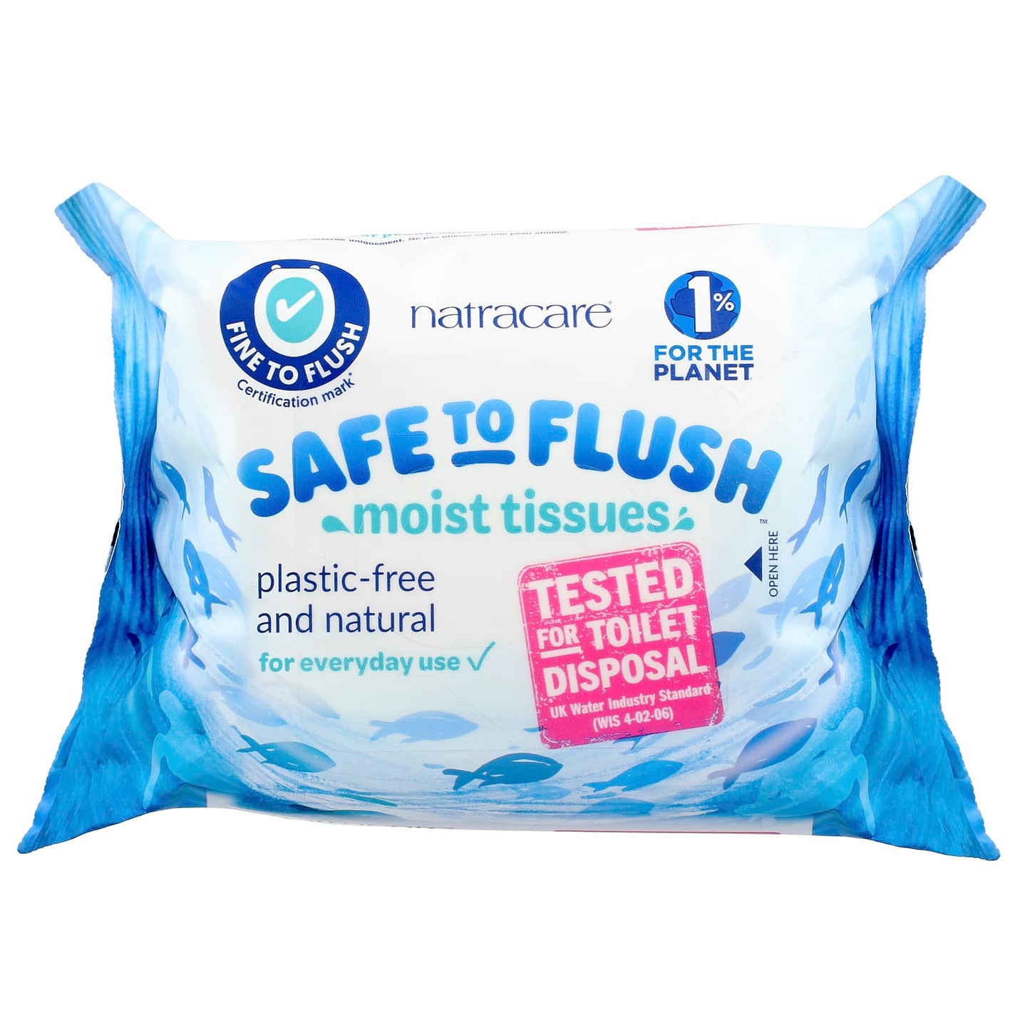Natracare, Safe to Flush, Moist Tissues, 30 Tissues - Image 1
