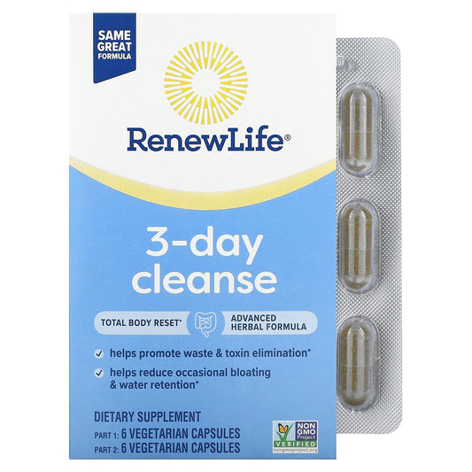 Renew Life, 3-Day Cleanse , 12 Vegetarian Capsules - Image 1