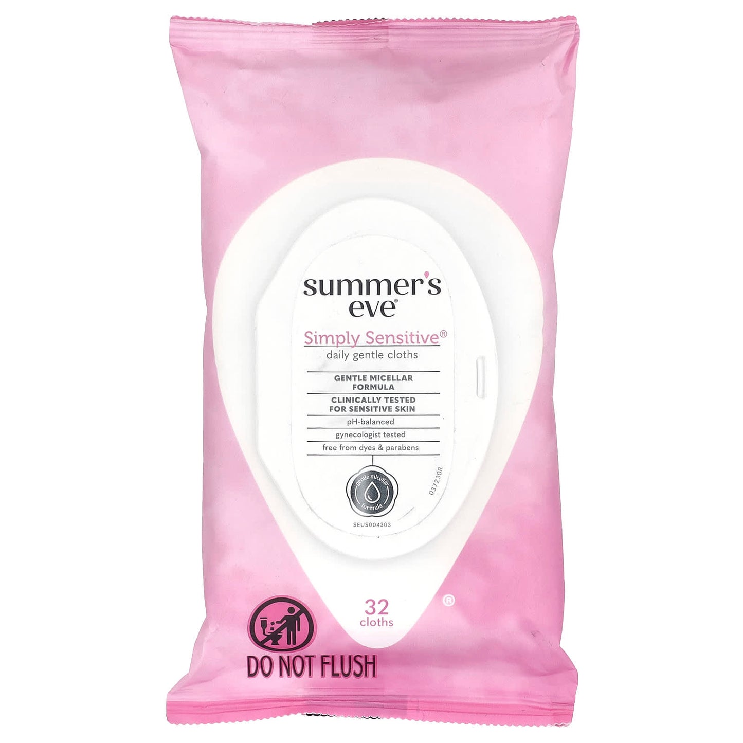 Summer's Eve, Simply Sensitive®, Daily Gentle Cloths , 32 Cloths - Image 1