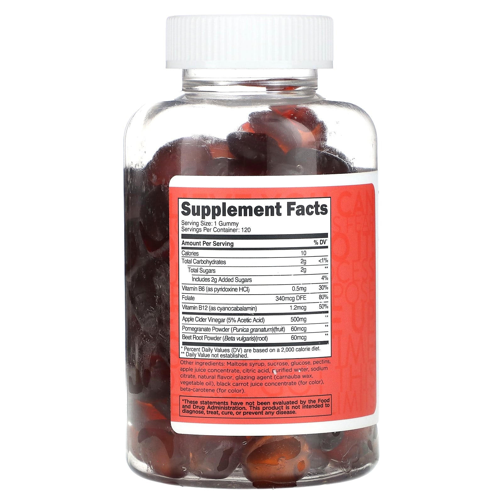 TransformHQ, Apple Cider Vinegar, 500 mg, 120 Apple Flavored Gummies - Image 2