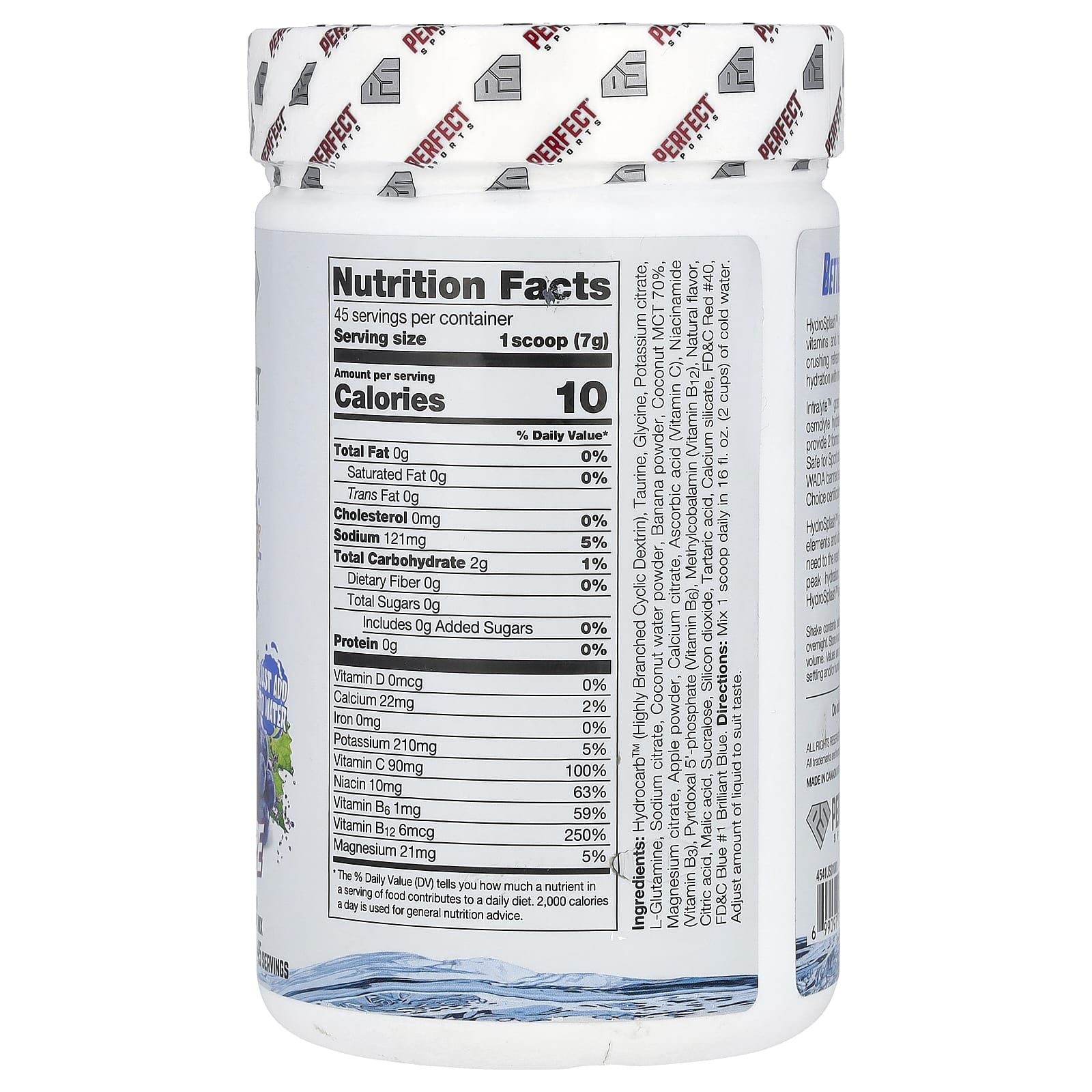 PERFECT Sports, Hydro Splash, Dual Hydration, Grape, 11.2 oz (317 g) - Image 2